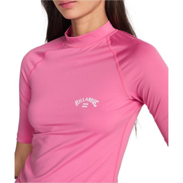 2026 Billabong Womens Tropical Surf Short Sleeve Rash Vest EBJWR03041 - Guava